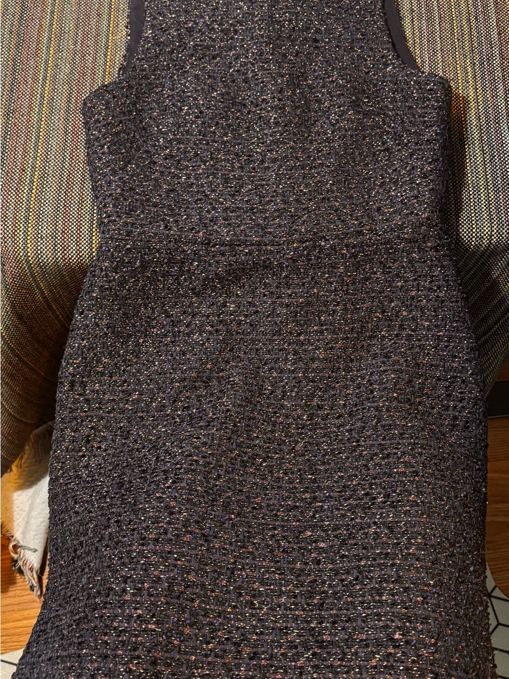 Ann Taylor Tweed Sheath Dress in Black